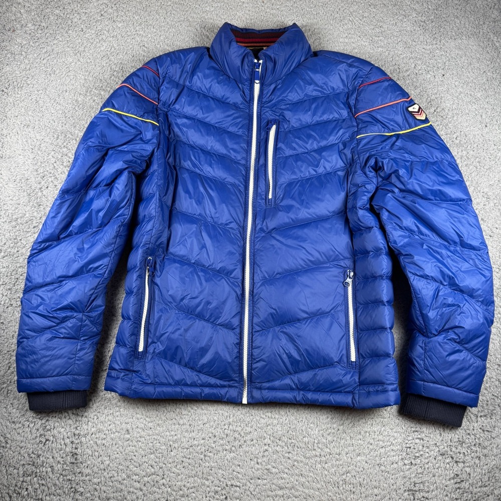 Marine Layer Archive Men's Santiago Down Puffer Jacket Size Small Mazarine Blue